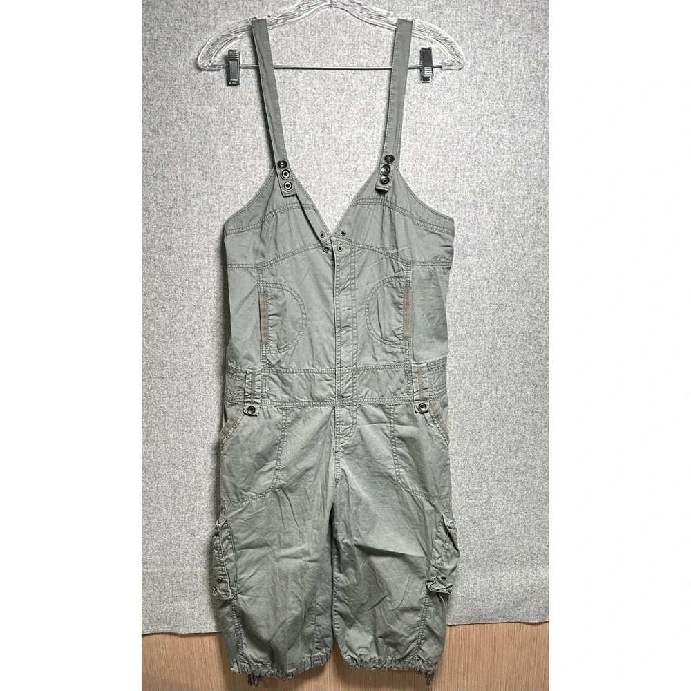Vintage No Boundaries Juniors 11 Overalls Jumpsuit Olive Green One Piece 90s Y2K - Picture 12 of 15